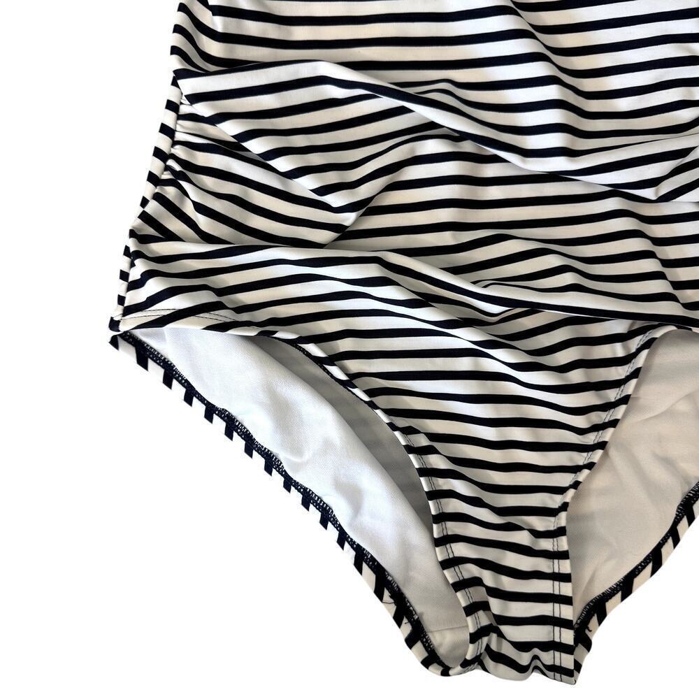 NWOT Women's Nautical Bathing Suit High Coverage One Piece Size Medium - Picture 2 of 7